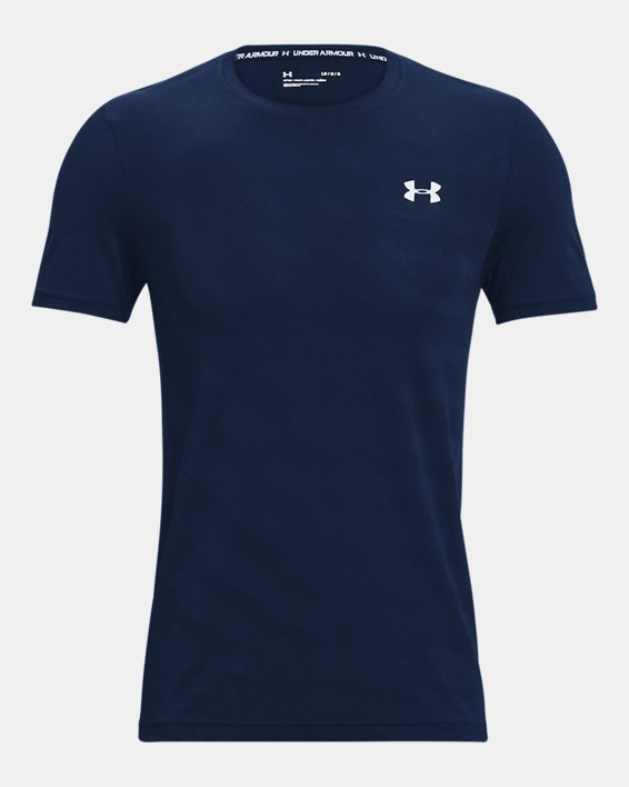 Camiseta de manga corta UA Seamless Radial para hombre, Navy, pdpMainDesktop image number 4